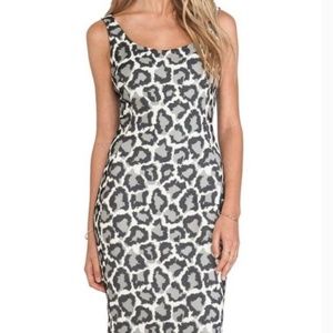 Diane Von Furstenberg animal print bodycon dress - like new!